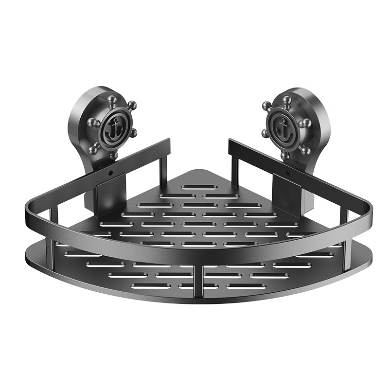 Suction cup bathroom bathroom storage rack triangle wall-mounted corner toilet washstand bathroom storage