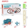 Dominoes, amusing automatic train, electric smart toy