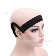 源头工厂 新款假发固定发带 挂耳松紧带 魔术贴调节带 头套边缘带