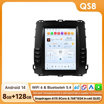 DVD Navigation – Suitable for 02-09 Toyota - 8128g-wifi4g-version-6115-carplay-eight-core-97inch-suitable-for-02-09-toyota-prado-lexus-gx470
