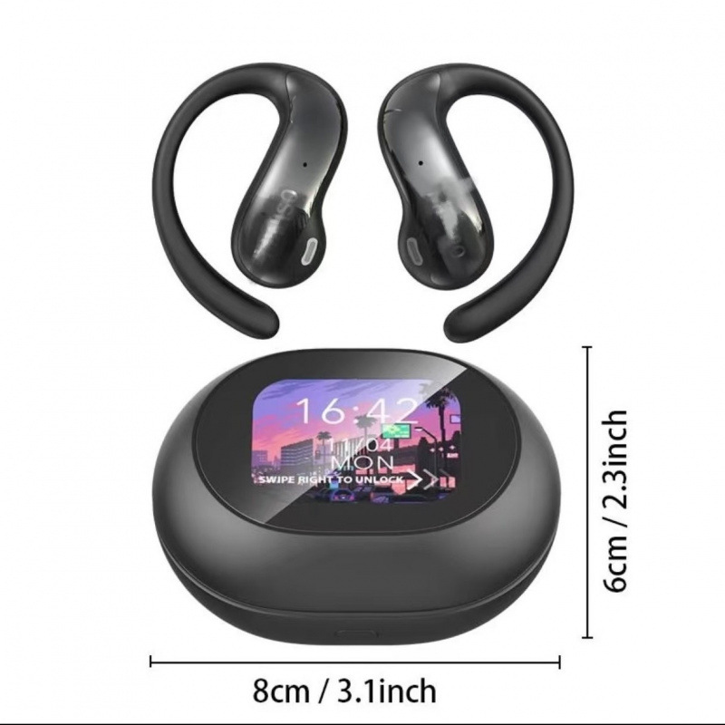 Miniso クロスボーダー人気翻訳ヘッドセット OWS ノンインイヤー LED HD スマート カラー スクリーン スポーツ Bluetooth ヘッドセット|undefined