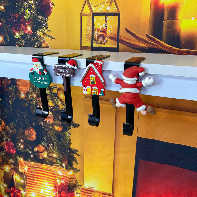 Cross-Border Christmas Decoration Right-Angle Hook Stockings L Hook Doll Holiday Element Fireplace Christmas Stocking Hook Cross-Border Christmas Decoration Right-Angle Hook Stockings L Hook Doll Holiday Element Fireplace Christmas Stocking Hook