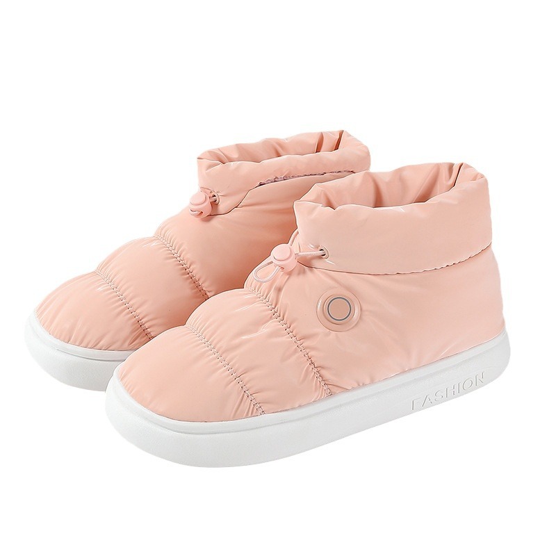 Zapatos térmicos inteligentes transfronterizos, carga USB, control de temperatura de tres velocidades, invierno, hombres y mujeres, el mismo estilo, sala cálida, zapatos de algodón de terciopelo