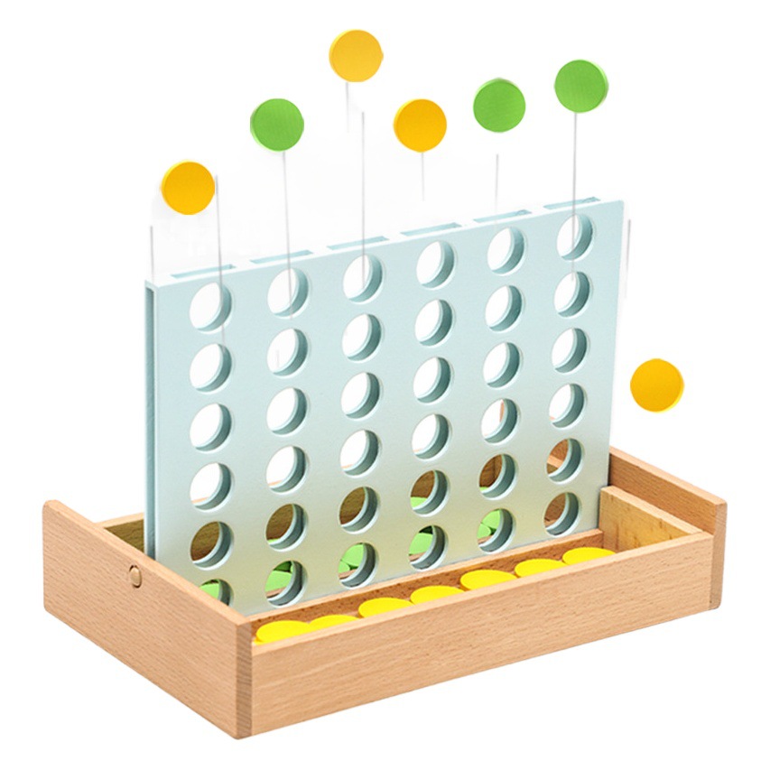 Rompecabezas de madera para niños cuatro ajedrez niños y niñas educación temprana rompecabezas entre padres e hijos divertido juego de juguete de escritorio interactivo