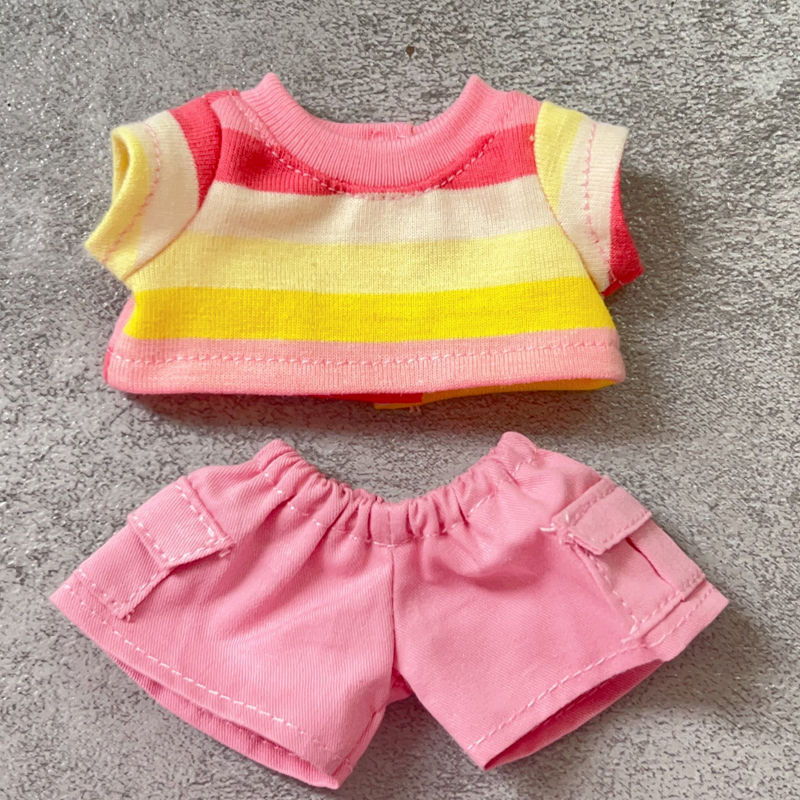 一二三代拉布布夏日T恤换装渔夫帽衣服爆款站姿换装挂件配饰|undefined