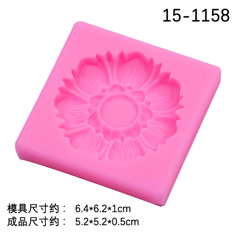 Pastoral fresca pequeña flor crisantemo fondant de silicona molde de chocolate para hornear pastel decoración chocolate borde molde