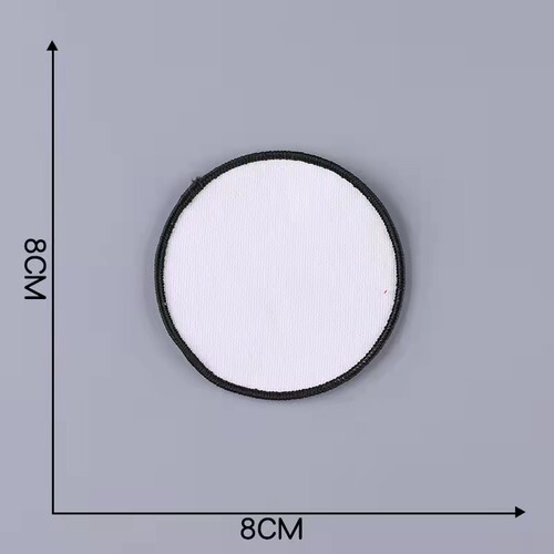 Adhesive digital printed fabric patch blank DIY patch white hot stamping embroidery patch diy patch heat transfer printing embroidery patch