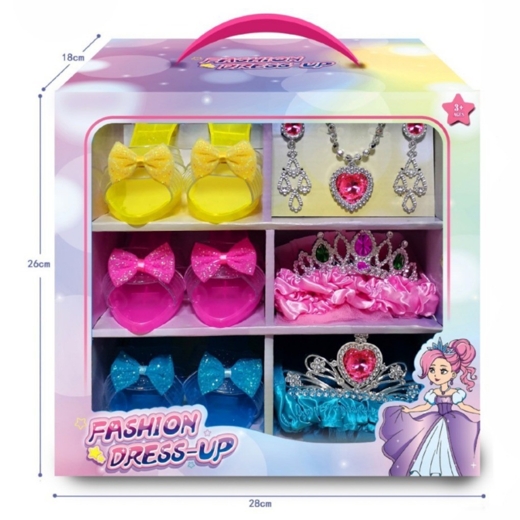 Nuevos productos transfronterizos princesa accesorios de vestir joyería corona caja de joyería chicas juegos de rol juguetes caseros image 5