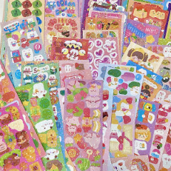 繰り返しませんレーザーステッカー女の子六一子供の日手帳セットdiy本韓系ins風|undefined