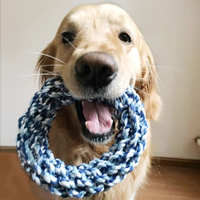Perro nudo cuerda juguetes para mascotas Huayuan suministros para mascotas molar dientes de limpieza al por mayor en stock juguetes de ventilación