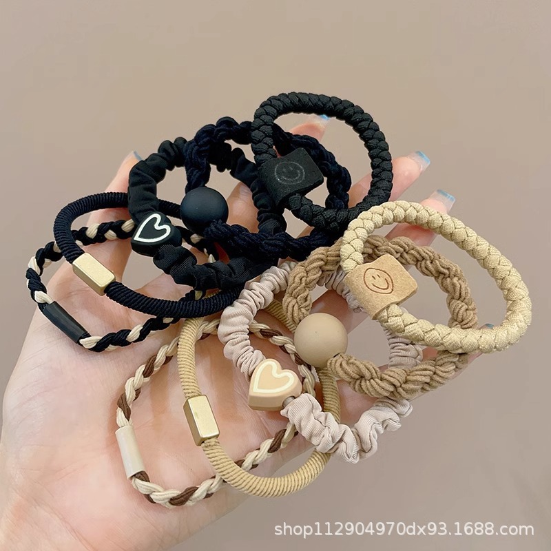 2025 nuevo estilo simple cabello de moda de alta elasticidad correa de correa de cabello multifuncional cubierta de cuero durable cabello bola adornamiento para el cabello