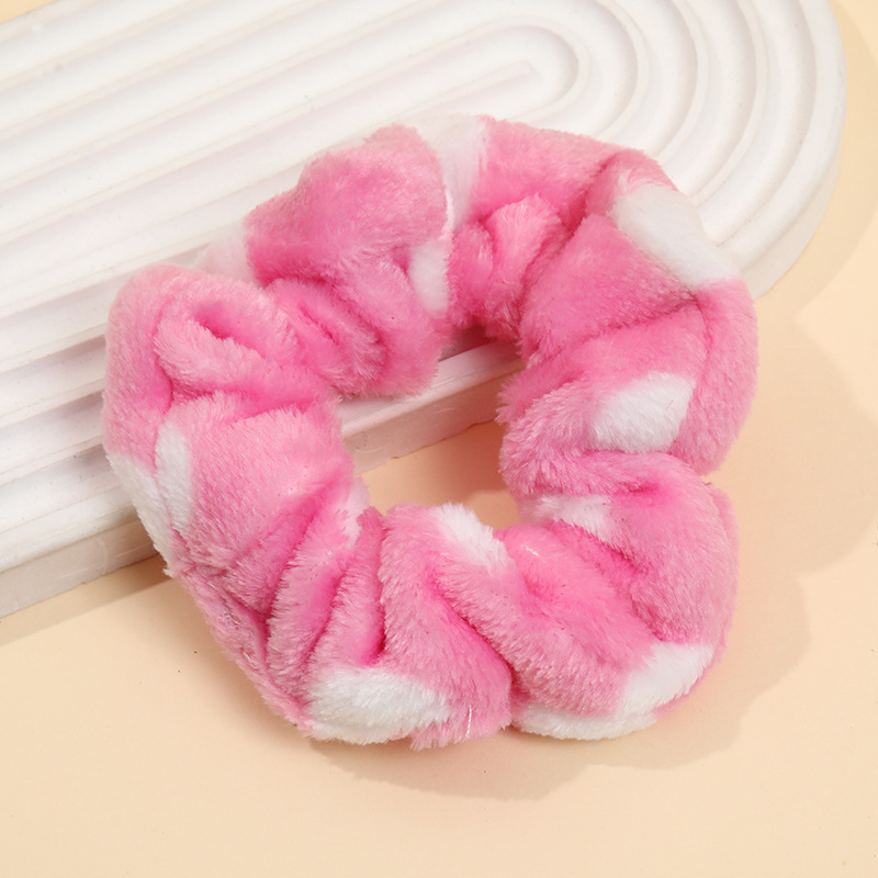 Punto de felpa, lazo para el cabello del intestino grueso, franela femenina, lazo para los intestinos de otoño e invierno, corbata de cola de caballo, banda de goma, cuerda para el cabello teñida, tocado de todo fósforo, accesorios para el cabello