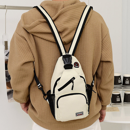 New women's chest bag, women's waterproof large capacity double backpack, casual bag, Oxford cloth cross-body bag, multifunctional backpack
