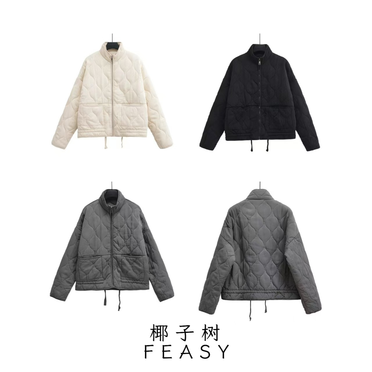 ZA速卖通爆款跨境外贸欧美风女装街头时尚宽松天丝棉衣外套