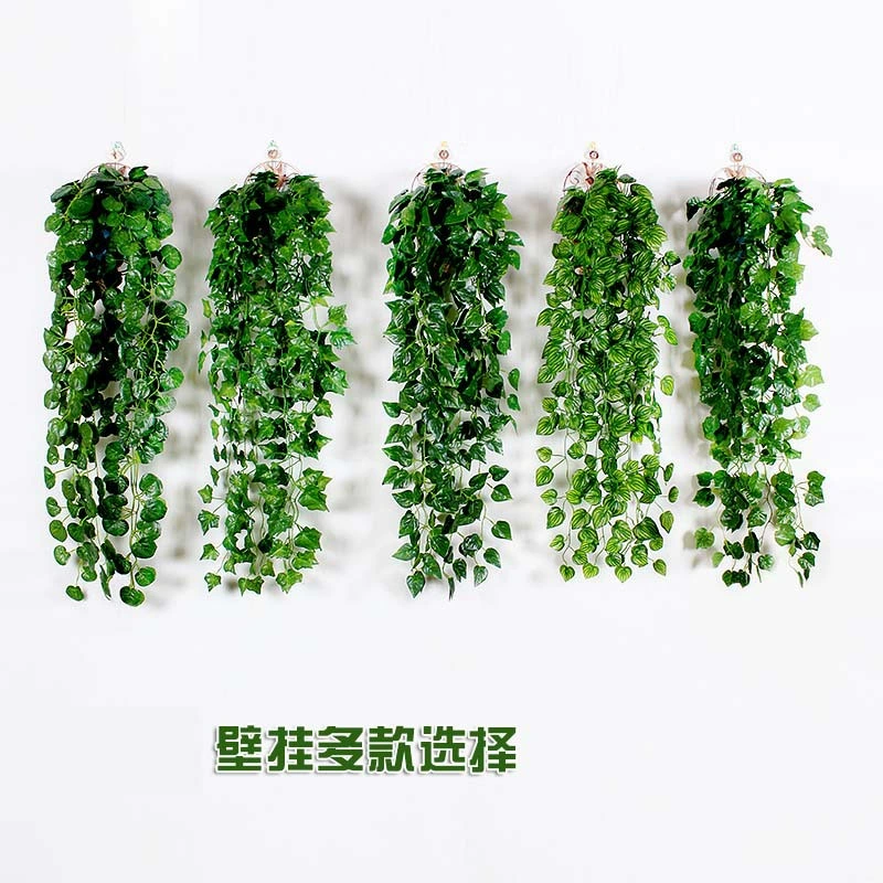 Искусственный зеленый редис стены висит лист цветок лоза украшения зеленый лист ротанга потолок растение стены зеленое растение вьющийся Тигр висит Орхидея зеленый лист редиса