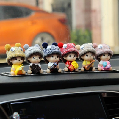 Cute Car Accessories, Practical — Car ornaments - set-of-6-mat-included
