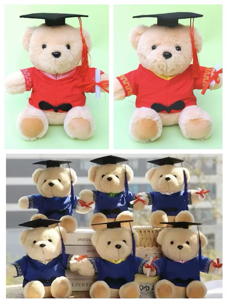 Graduation Bear Puppy Doctor Bear Teddy Toys Master Bachelor Uniform Teddy Bear Temporada de Graduation Impresión Regalo