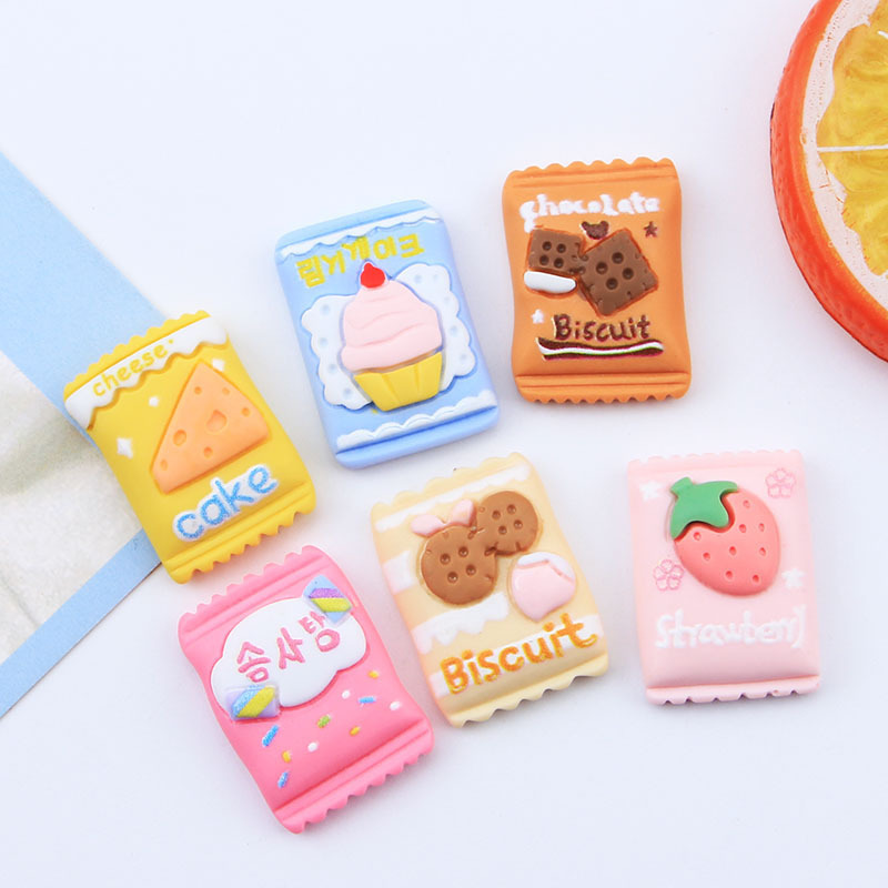 Cute candy biscuit food and play cream glue DIY material mobile phone shell hairpin accessories head rope hair accessories resin accessories