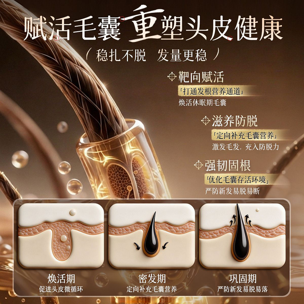 XH nutriente anti-caspa champú anti-caspa reducción de la pérdida de cabello fresco limpio espuma rica fábrica de limpieza profunda image 4