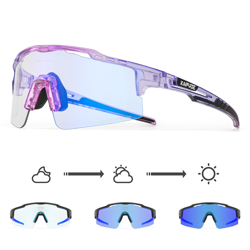 Gafas de Ciclismo Fotocromáticas de TR90, Fotocromático, A prueba de viento, para Ciclismo