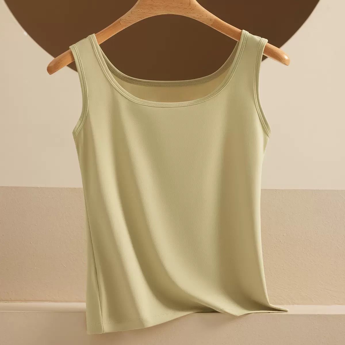 Chaleco de hombro ancho de hielo ultra delgado, ropa de base de mujer, cinturón grande, chaqueta sin mangas de verano. image 10
