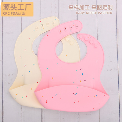 factory customized children Rice pocket waterproof Anti-oil baby Bib clean Saliva towel baby silica gel Bibs