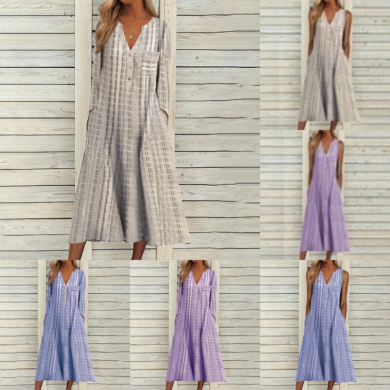 Clearance Amazon Summer New dress Independent Station Fashion plus size Women's Sleeveless V-neck Dress