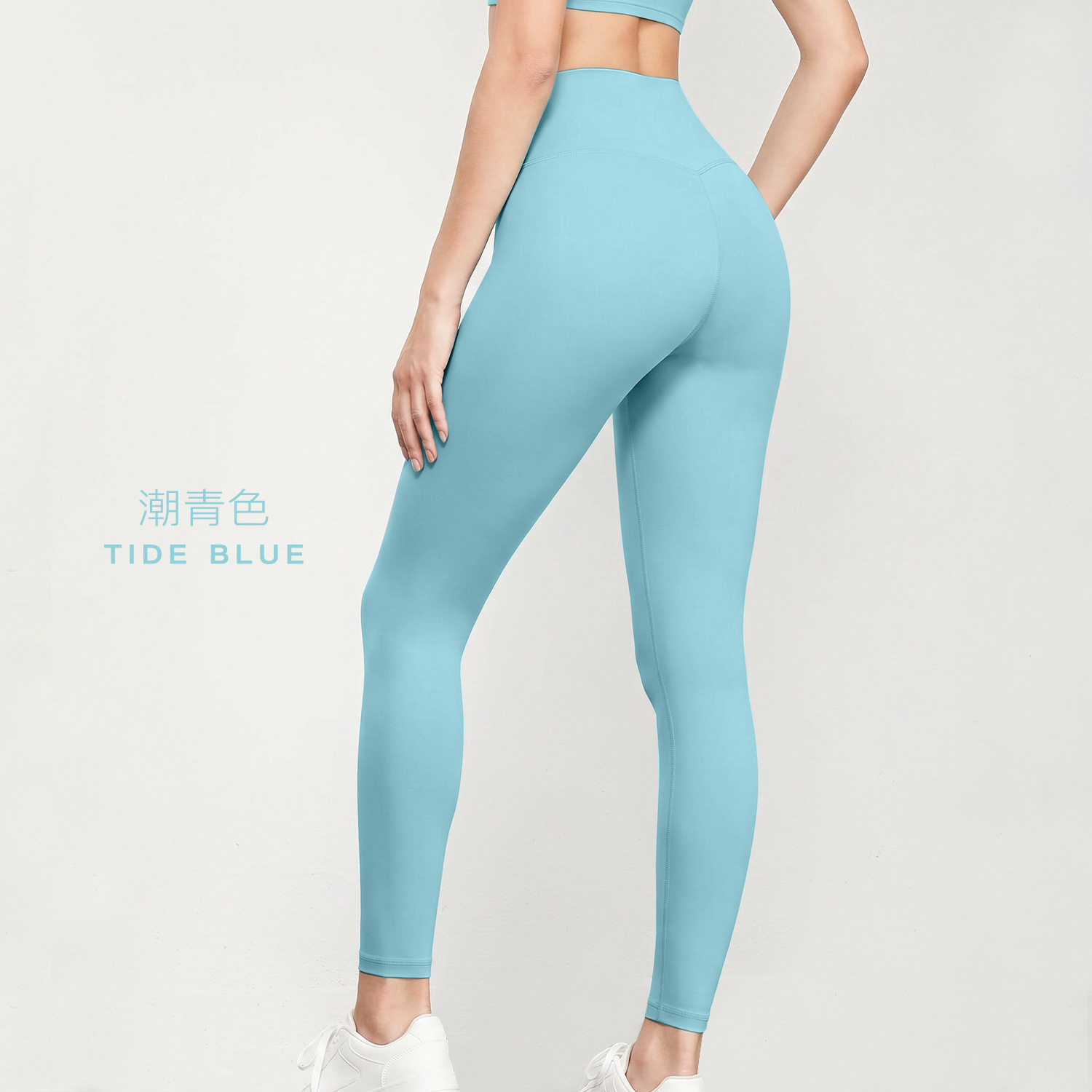 Pantalones de yoga Aidu Nuls con sensación de desnudez para mujer, pantalones de yoga finos de cintura alta para verano, pantalones deportivos ajustados para hacer ejercicio al aire libre image 18