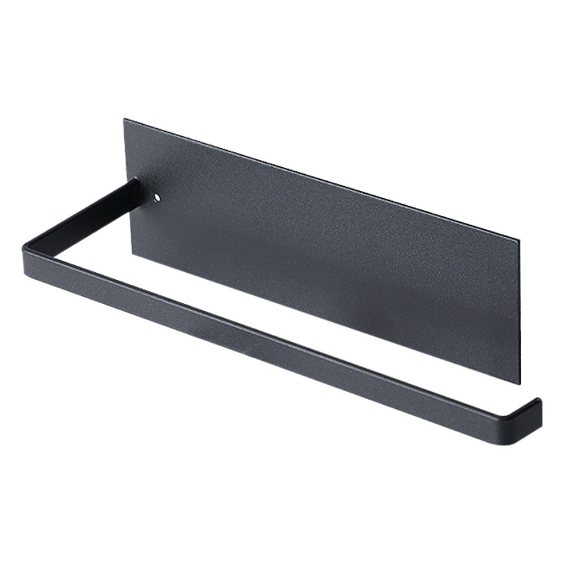 Soporte Colgante para Papel de Cocina de Acero al Carbono Sin Perforación para Armario