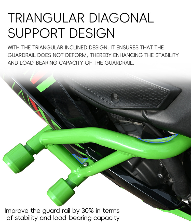 Suitable for Kawasaki ZX4R crash bars, anti-fall bumpers, zx4rr spring racing bars, anti-collision protection, stunt bar modification