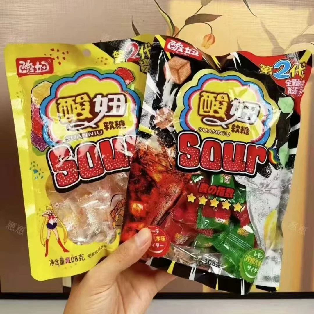 Кислые конфеты "Сладкая и кислая девочка" — ностальгический детский снек, 108 г.