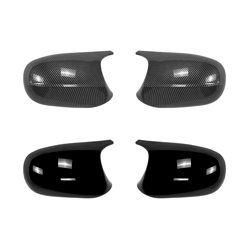 Cubierta de Espejo Retrovisor Tipo Cuerno para BMW Serie 1 3 E81 E82 E87 E90 E91 E92 E93 ABS Instalación por Hebilla