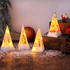 Christmas triangular jewelry, electronic night light, candle, LED layout, decorations