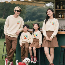 街潮嘻哈亲子装秋季新款特别的母子母女装一家三口家庭装童卫衣