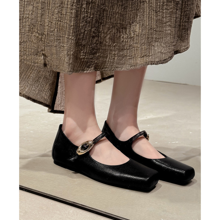Gentle Elegance! French-Style Evening Style Square-Toe Hidden Heel Shallow-Mouth Single Shoes for Women, 2026 Spring Genuine Leather Mary Jane Shoes Gentle Elegance! French-Style Evening Style Square-Toe Hidden Heel Shallow-Mouth Single Shoes for Women, 2026 Spring Genuine Leather Mary Jane Shoes