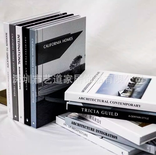 New stylish light luxury model room English decorated study room true book magazine display piece with flip pages true book