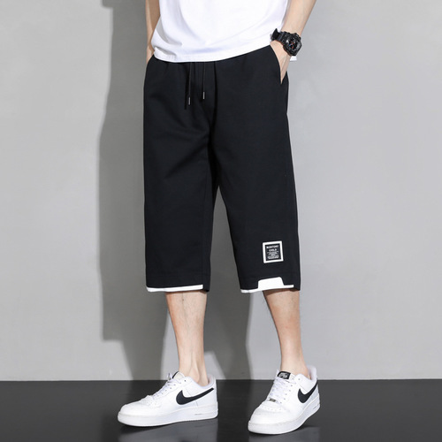 Men's Loose Summer Trend Cargo Shorts, Thin Seven-Foot Breathable Athletic and Casual Pants