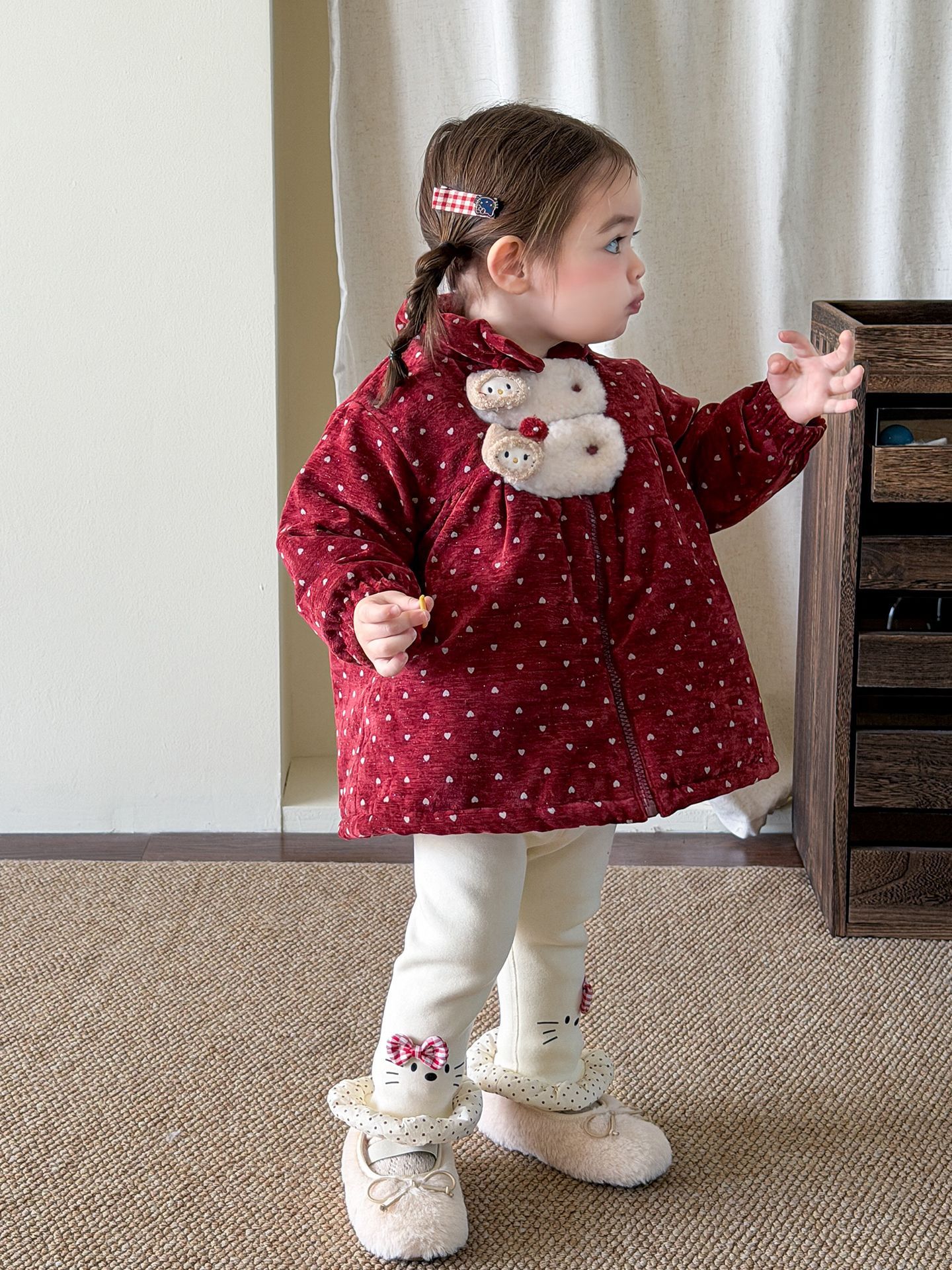 Ropa infantil de azúcar de pera, ropa de algodón para niñas, abrigo de invierno, ropa de algodón para niños, chaqueta de algodón para bebés calientes, ropa de bebé