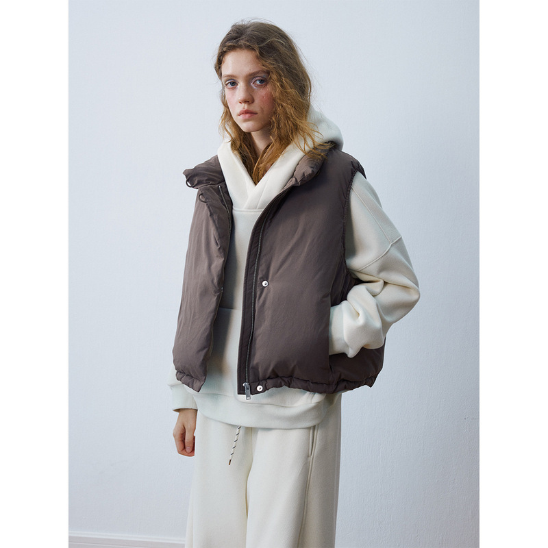 [Dahe] Winter New Rds Traceable New National Standard 90 White Duck down Stand Collar Cloud-Like down Vest H9154
