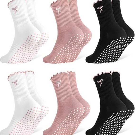 Oeko-Tex Standard Cute Pilates Socks for Women, Non-Slip Yoga Socks with Grip for Exercise Oeko-Tex Standard Cute Pilates Socks for Women, Non-Slip Yoga Socks with Grip for Exercise