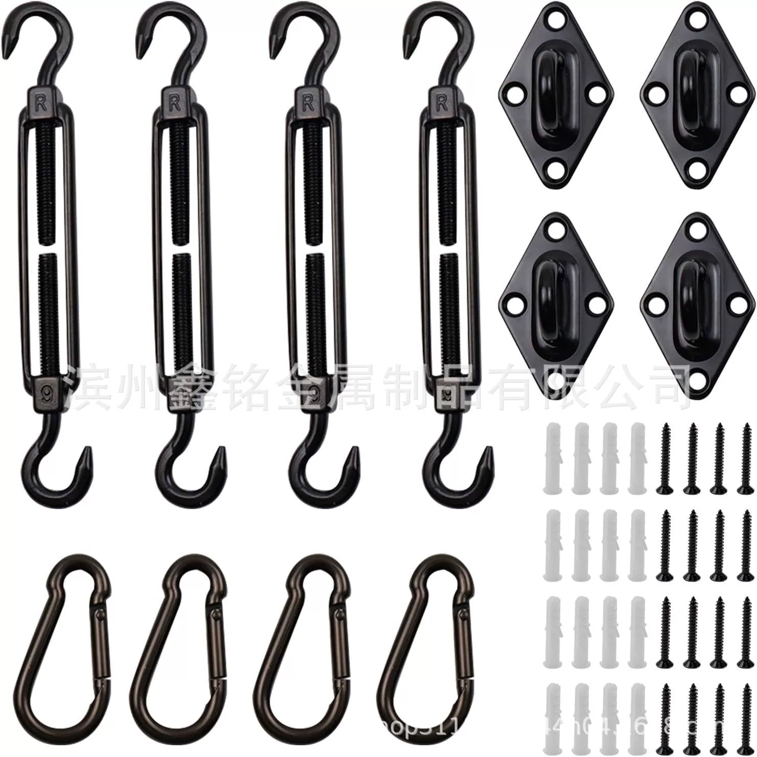 Нержавеющая сталь черный солнцезащитный козырек фиксированный набор для установки навесов для трансграничных производителей оптом