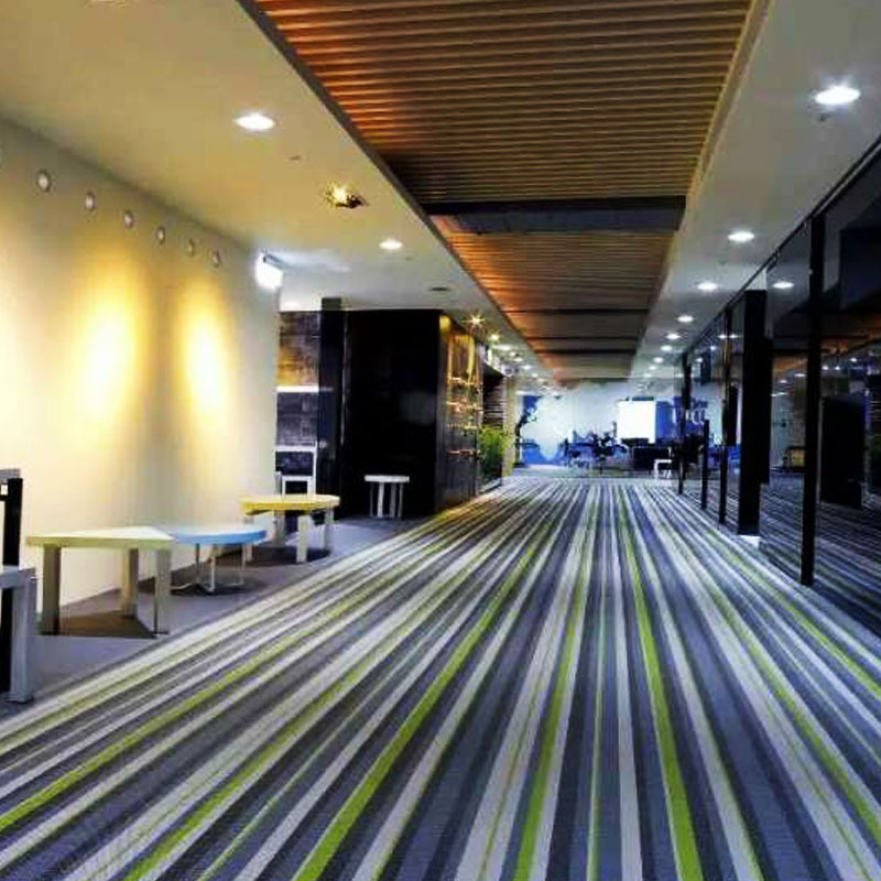 编织纹地板PVC防滑地毯阻燃艺术地板革展厅画廊酒店地垫防火安全