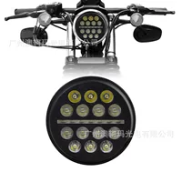 5,75-дюймовая фара ангельский глаз прожектор Harley мотоциклетная фара Wrangler фара автомобильная светодиодная фара
