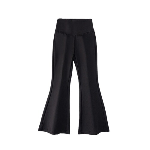 Girls' Han Style Shark High-Waisted Tapered Thigh-Hugging Leggings Children's Yoga Pants Spring and Autumn Outwear Children's Bell Bottom Pants