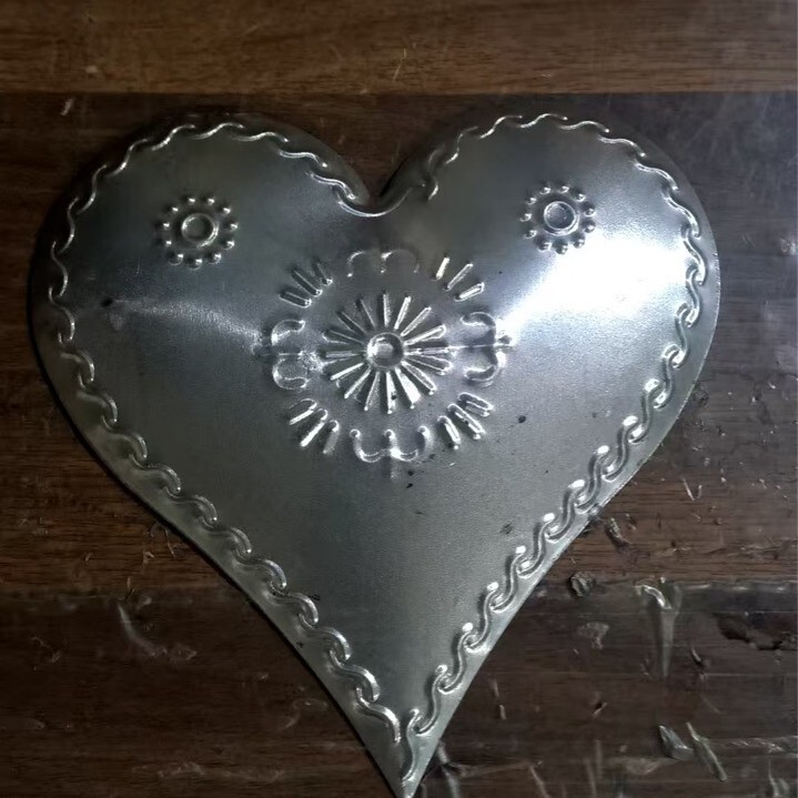 Fuquan Iron Accessories New Iron Heart-Shaped Printing Accessories, Three Sizes, Stamping Iron Sheet Heart-Shaped