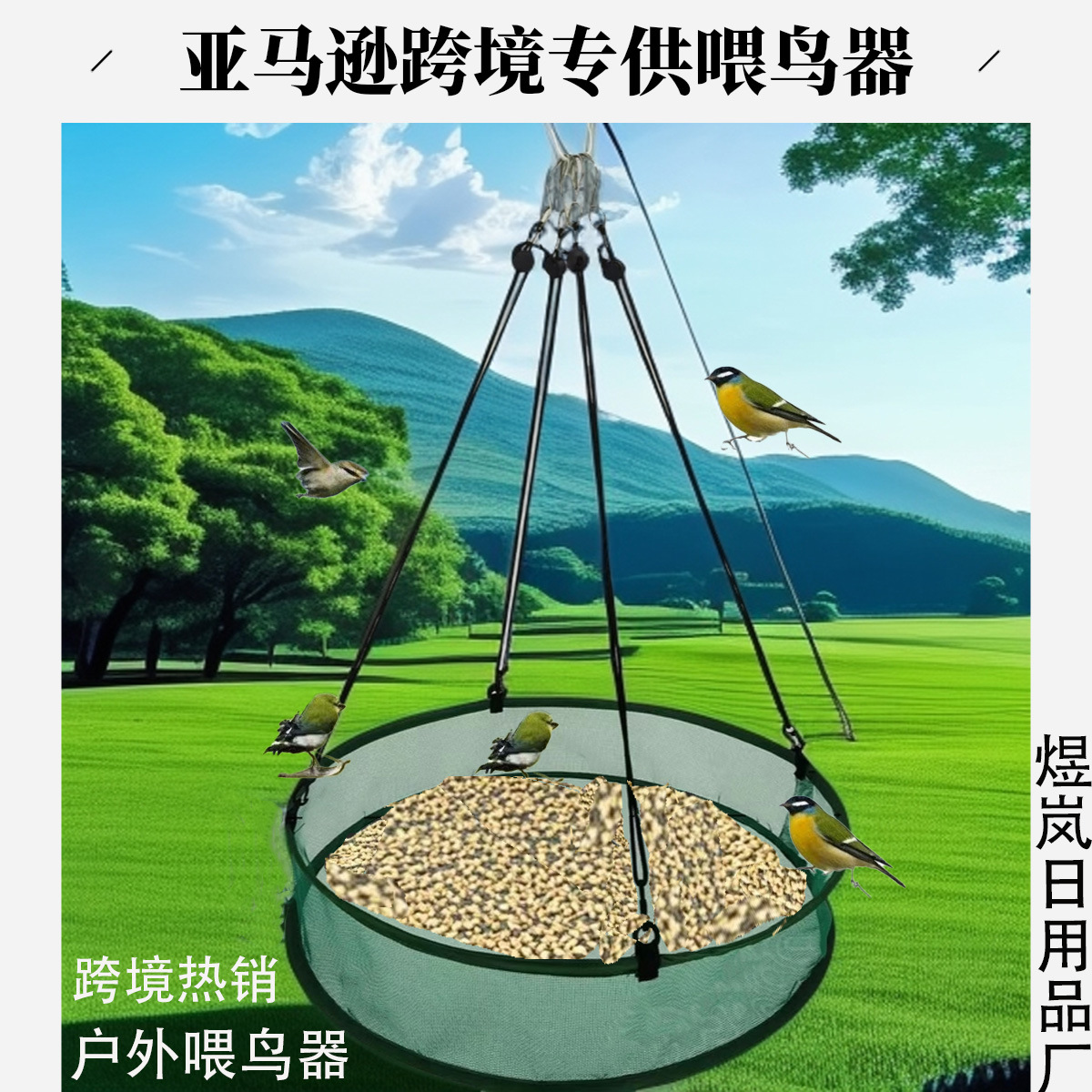 Amazon's Cross-Border Popular Bird Feeder, Courtyard Bird Feeder, Hanging Outdoor Bird Feeder for Feeding Pet Birds