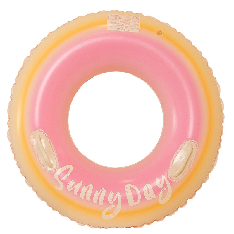 Sunset helado anillo de natación de bolsillo infláble anillo de natación portátil para adultos doble capa anillo de salvavidas al aire libre grueso flotante image 6