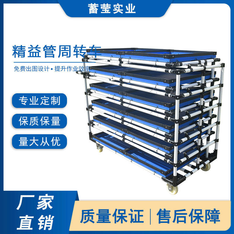 仓库物流电商分拣车快递打包拣货推车带框手推精益管配货周转车