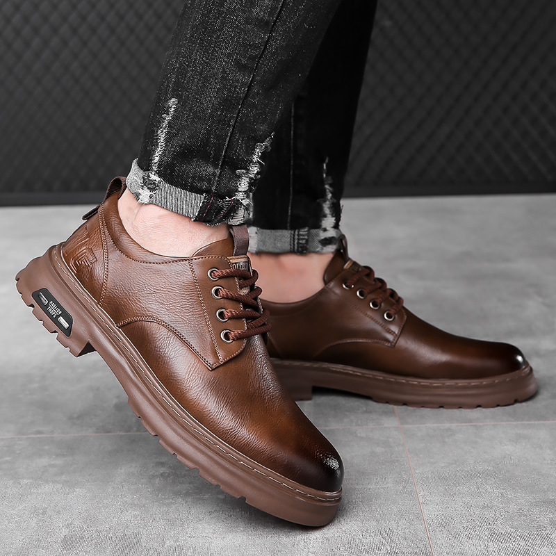 Scarpe uomo retro workwear stringate foderate in cotone comode_voghion.com