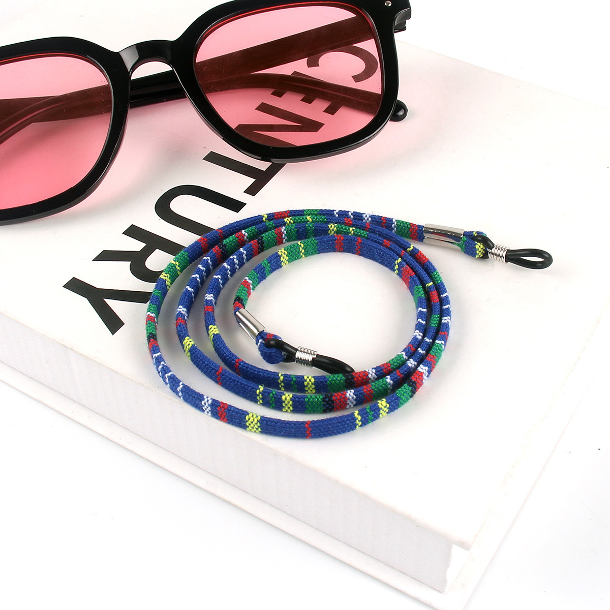 Amazon ventas transfronterizas gafas de viento bohemias cuerdas de colgante gafas de cadena con gafas de viento nacional para evitar la caída de la cuerda